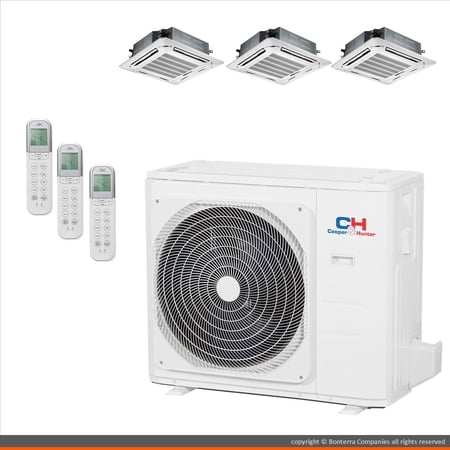 Cooper & Hunter Mini Split AC Heat Pump Ductless 3 Zone 9000 18000 24000 BTU 22.4 Seer