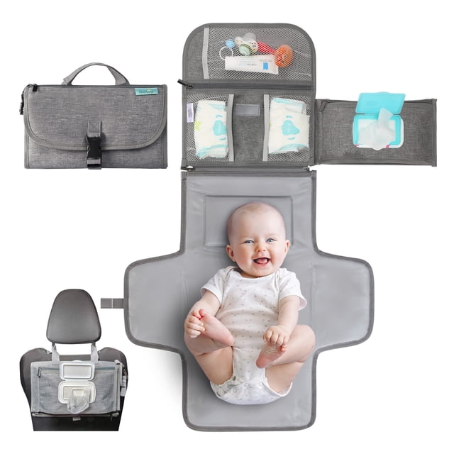 Cambiador de pañales portátil Kopi Baby Grey