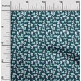 thumbnail image 2 of oneOone Viscose Jersey Teal Blue Fabric Animal Sewing Craft Projects Fabric Prints By Yard 60 Inch Wide, 2 of 5