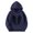 Navy, variant on Hoodies for Girls Solid Color Pullover Top Classic Long Sleeve Autumn Winter Hooded Sweatshirts Fleece Padded Warmth Lounge Coats Holiday Outdoor Activewear Children Hoodie Black 7-8 Years