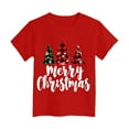 thumbnail image 4 of Little Girls Neon Shirt Boys Girls Santa Shirt Christmas Shirts for Kids Xmas Holiday Snowflake Tee Tops, 4 of 6