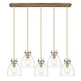 thumbnail image 5 of Innovations Lighting  Newton Bell - 5 Light 8" Cord Hung Linear Pendant Brushed Satin Nickel/Light Smoke, 5 of 5