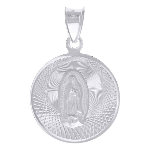 925 Sterling Silver Womens Guadalupe Religious Charm Pendant for Women