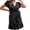 Black womens dresses, variant on Summer Saving Wycnly Womens Dresses Beach Party Fashion Petal Sleeve Ruffle Wrap Hem Short Sundress with Belt Summer Solid V-Neck Short Sleeve Formal Mini Dress Black m