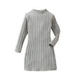 thumbnail image 1 of FAIWAD Hauts Tricotés Mi-Longs pour Filles Manches Longues Côtelées Col Rond Collants Automne Hiver Robe Moulante Extensible, 1 of 2