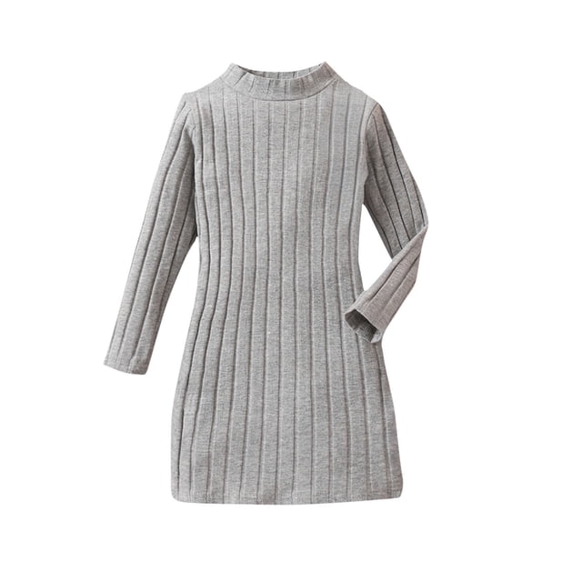 AherBiu Kids Sweaters Crewneck for Girls Oversized Slim Fitted Basic Cotton Long Sleeve Pullover Fall Winter Causal Sweater Solid Color
