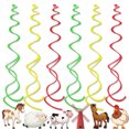 thumbnail image 1 of Vaca de granja, rancho, polluelo, animal, vajilla para fiesta de cumpleaños infantil, bandeja de papel, vaso de papel, pañuelos de papel, decoración, suministros para fiesta, 1 of 5