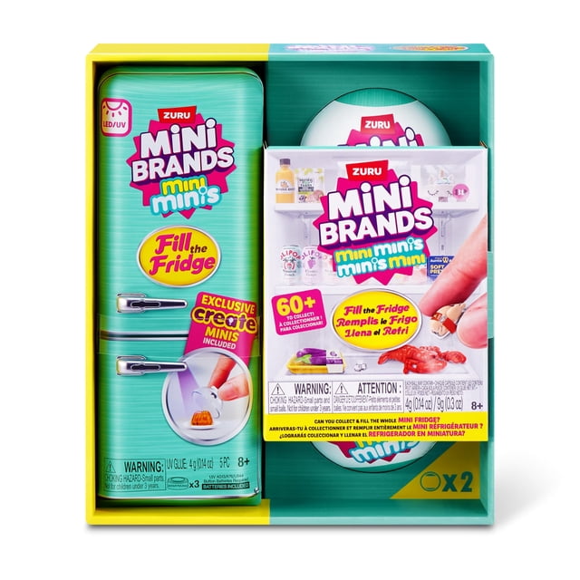 Mini Brands Llena el Refrigerador Serie 1 Set de Juego con 1 cápsula + 2 cápsulas