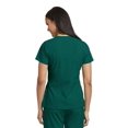 thumbnail image 2 of Barco One 5106 Women's 4 Pocket V-Neck and Side Panel Scrub Top Hunter Green 3XL, 2 of 3