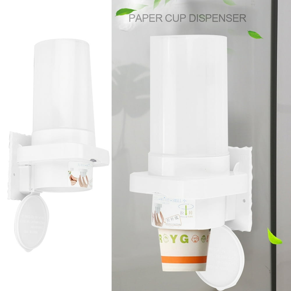 Tebru Paper Cup Dispenser,Disposable Paper/Plastic Cup Dispenser Holder