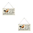thumbnail image 4 of Bewildely Cartel de gallinero, placas colgantes de diseño atractivo, placas de jardín, decoración del hogar, accesorios de granja para patio Type2 NO2, 4 of 6