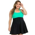 thumbnail image 5 of CHOYURME CHONYURM Women Halter One Piece Swim Dress, Tummy Control Plus Size Bathing Suit, 5 of 8