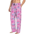 thumbnail image 2 of Uemuo Donuts Pattern Men's Wide Leg Palazzo Lounge Pants with Pockets Light Weight Loose Comfy Casual Pajama Pants-XX-Large, 2 of 9