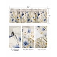 thumbnail image 5 of Blue Floral Kitchen Curtain Valances for Windows Farmhouse Short Curtains, Yellow Flower Butterflies Country Plant Rod Pocket Valance Curtain for Bedroom Cafe Living Room 54"x18", 5 of 8