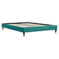 thumbnail image 5 of Modway Emerson Performance Velvet Full Platform Bed in Teal, 5 of 10
