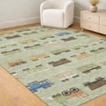 thumbnail image 6 of Addison Rugs Chantille Indoor/Outdoor Transitional Kids Celery Machine Washable Rectangle Rug, 8' x 10', 6 of 8