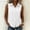 White women sleeveless button down blouse a1, variant on Women Sleeveless Button Down Blouse Cotton Casual Basic T-Shirt Summer Workout Vacation Tops Collared Design, White S
