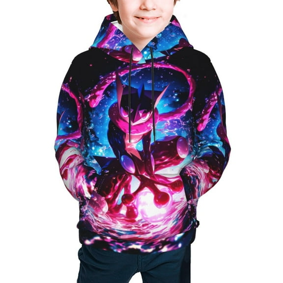 Youth Cartoon Hoodie Fashion Long Sleeve Kids Pullover Coat Casual Hoody Hooded Sweatshirts for Boys Girls