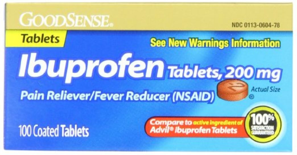 Good Sense Ibuprofen Pain Reliever/Fever Reducer Tablets 200 mg 100 ea
