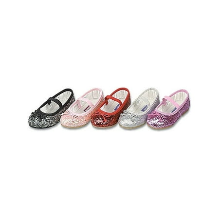Glitter Star Shoe - Toddler Little Girls Glitter Slip On Special Occasion Dress Shoes 5-4
