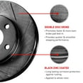 thumbnail image 4 of For 1992-1994 Mercedes-Benz 500E, E500 R1 Concepts Rear Black Zinc Diamond Slotted Brake Rotors, 4 of 5