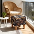 thumbnail image 4 of Jiueut Wolf Hunting Camo Print Footstool Slipcover, Thick Footrest Sofa Slipcovers Non Slip Square Covers for Ottoman with Stretch Bottom, 4 of 7