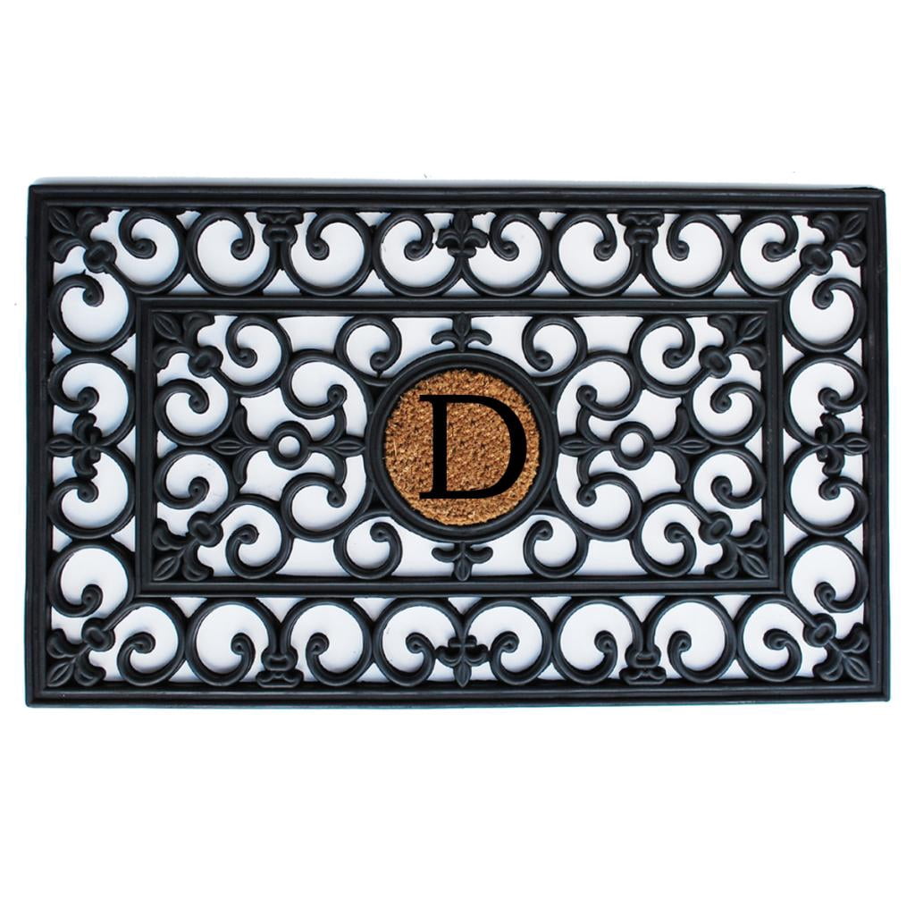Calloway Mills Rubber/ Coir Monogram Outdoor Doormat 18" x 30" (Letter N)