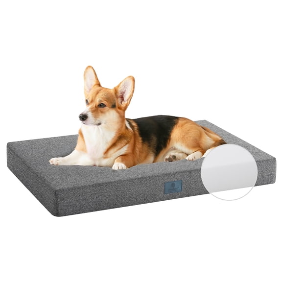 Veehoo Chew Proof Dog Bed for Crate, Pet Pad with Removable Washable Cover, Medium, Black