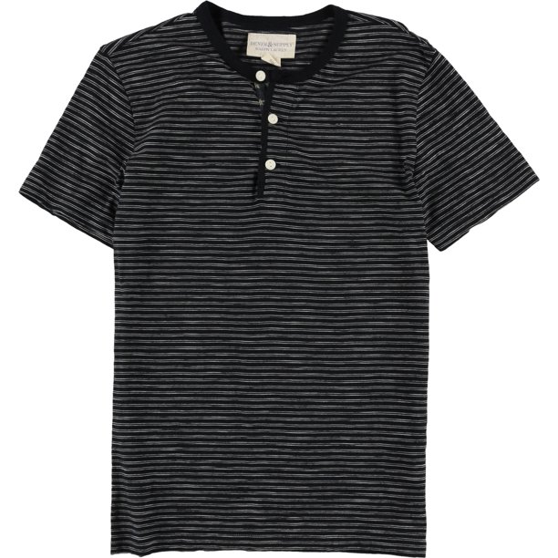 Camiseta henley Ralph Lauren para hombre, diseño tesoro oculto, color negro, talla mediana