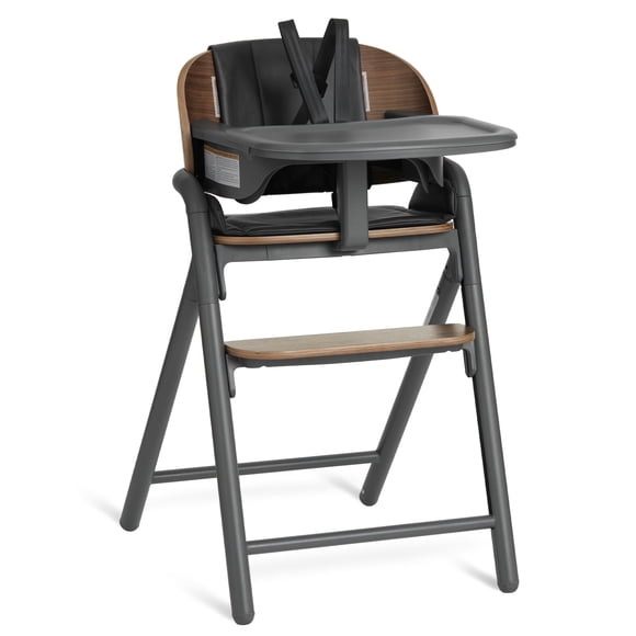 Chaise haute convertible Evolur Step and Savor, gris noyer