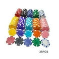 thumbnail image 4 of Zeiwohndc 25Pcs Casinos Poker Chip Game Chip Teaching Coin Plastic Counting Counters, 4 of 8