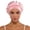 Pink, variant on Miaoju Silk Lined Bonnet for Sleeping Women, Double Layer Silk for Long Curly Hair, Reduce Frizz, Soft Adjustable Band Hair Bonnet, Stay on All Night Sleep Cap