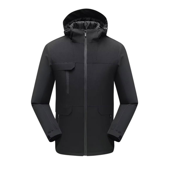 Veste Matelassée Thermique Légère et Résistante à l'Eau pour Hommes, Manteau Coupe-Vent avec Poignets Côtelés pour Randonnée, Usage Quotidien et Chaleur Toutes Saisons
