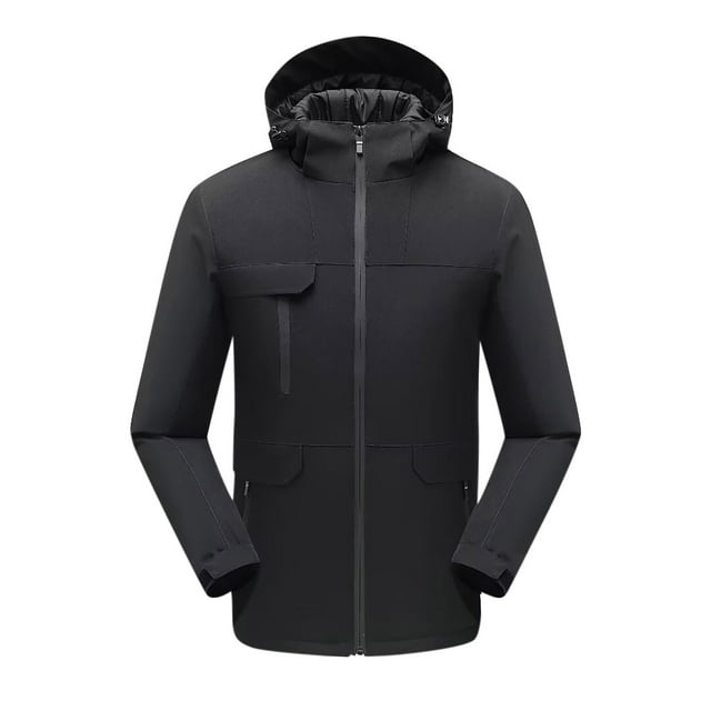 Styesk Vestes pour Hommes Homme Couleur Unie Trois Protections Coton Escalade Vêtement Tout-en-un Doudoune Intensification Chaude Veste d'Extérieur