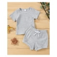 thumbnail image 2 of Coduop Infant Baby Girl Boy Short Sleeve Tops T-Shirt+Shorts Pants Outfits Set, 2 of 9