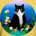 thumbnail image 3 of CafePress - Tuxedo Cat Among The Flowers Light T Shirt - Men's Classic Graphic T-Shirt, 3 of 4