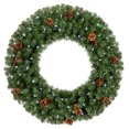 thumbnail image 1 of Home Heritage 27" Artificial Christmas Wreath Prelit LED Lights and Timer, 1 of 5