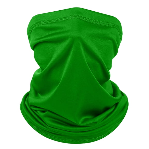 Solid Unisex Summer Neck Gaiter Sun Protection Ice Silk Cooling Face Mask Neck Scarf Thin Breathable Bandana for Cycling Fishing 1 PC Army Green One Size