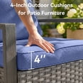 thumbnail image 5 of Unnifurnzi Outdoor Swivel Rocker Patio Chairs Set of 2-All Weather Wicker Swivel Patio Chairs Outdoor Chairs for Deck Porch Poolside Balcony-Gray/Blue, 5 of 7