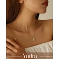 thumbnail image 2 of Yndra 18K Gold Plated Heart Necklace for Women,S925 Sterling Silver April Simulated Diamond Birthstone Butterfly Pendant Necklace,Jewelry Gift for Her Wife Mom Girlfriend,Birthday Mother’s Day Gift, 2 of 11