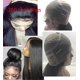 thumbnail image 2 of Peluca frontal de encaje 360 con línea de cabello pre-depilada, cabello liso Yaki claro, 14 pulgadas, densidad del 150%, 1B, gorra pequeña., 2 of 5