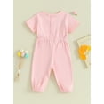 thumbnail image 3 of Bagilaanoe Toddler Baby Girl Boys Jumpsuit Short Sleeve Bodysuit 3M 6M 12M 18M 24M 3T Kids Casual One Piece Romper, 3 of 8
