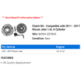 thumbnail image 2 of Clutch Kit - Compatible with 2011 - 2017 Nissan Juke 1.6L 4-Cylinder 2012 2013 2014 2015 2016, 2 of 2