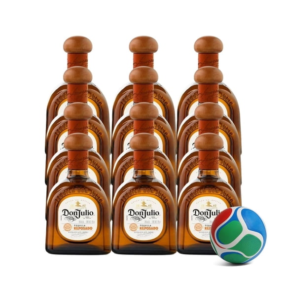 12 Tequila Don Julio Reposado 700 ml + Balón Mini