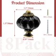 thumbnail image 2 of 8 pieces Ceramic Pumpkin Drawer Knobs, Black Vintage Decorative Retro Knobs for Furniture, 2 of 14