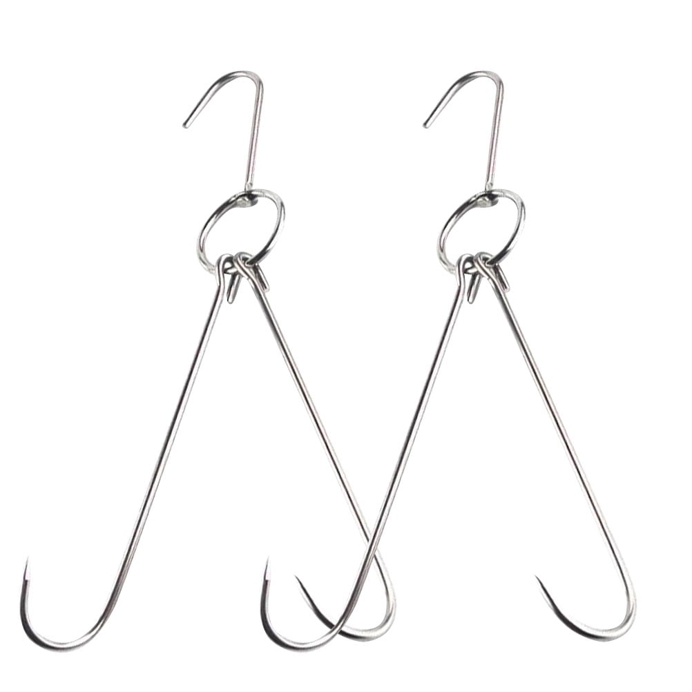 Homemaxs 2pcs Practical Drying Meat Hooks Stainless Steel S Shaped