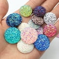 thumbnail image 4 of Nueva moda 10 piezas 20 mm 25 mm colores mezclados estilo mineral natural cabujones de resina con parte posterior plana para pulseras pendientes accesorios, 4 of 4