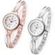 thumbnail image 1 of Reloj de mujer Elegante reloj de pulsera analógico de cuarzo Reloj de mujer Pequeño reloj casual sencillo Reloj con cierre de broche con pulsera de metal Oro rosa/plata, 1 of 4