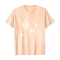 thumbnail image 3 of Beige Women's Short Sleeve T-shirt, Shirts Women'S Cute Round Neck Sunflower Wildflower Flower Lovers Graphic Casual Printed Tee Tops,Women's Short sleeve T-shirt XL, 3 of 4