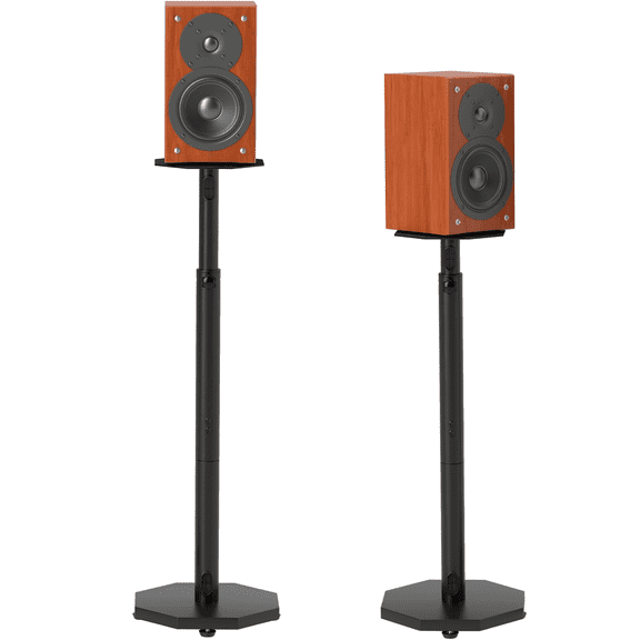 Ymokee Speaker Stand, 2-Pack Speaker Floor Stands, Height Adjustable Speaker Stand Holder Mount for Satellite & Bookshelf Speaker, 22 LBS Capacity